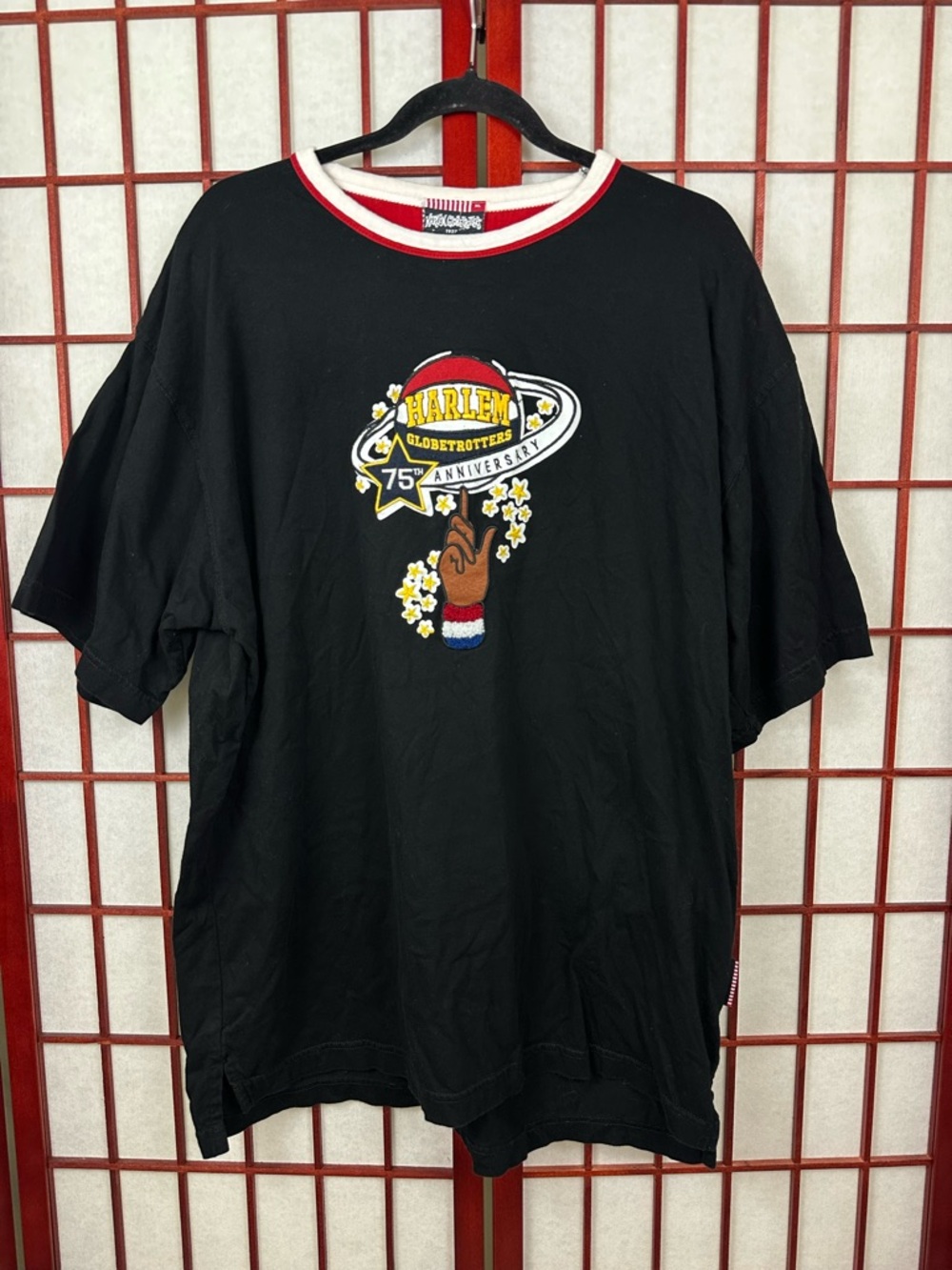 Platinum Fubu Harlem Globetrotters 75th Anniversary Black Short Sleeve TShirt